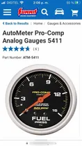 Comprar Relog Autometer Pro-comp Presion Gasolina Edelbrock Holley
