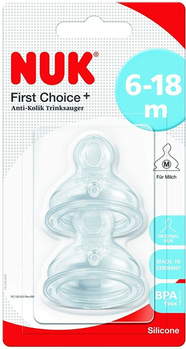 Tetina De Silicona Nuk First Choice Plus 6-18 Meses Talle M