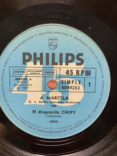 Vinilo Simple El Dragóncito Chipy