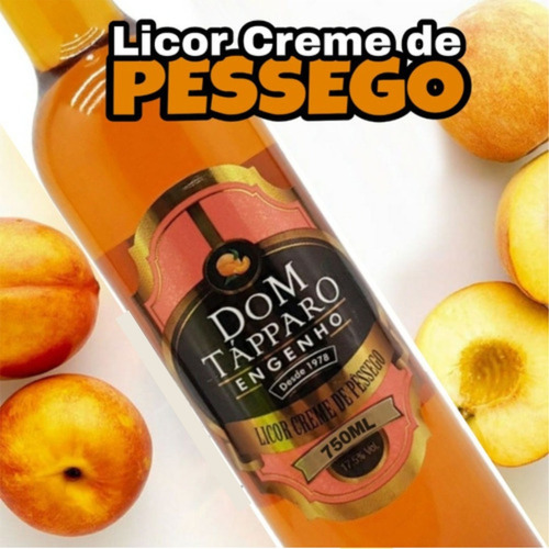 Licor De Cachaça Dom Tápparo Creme De Pessego 750ml