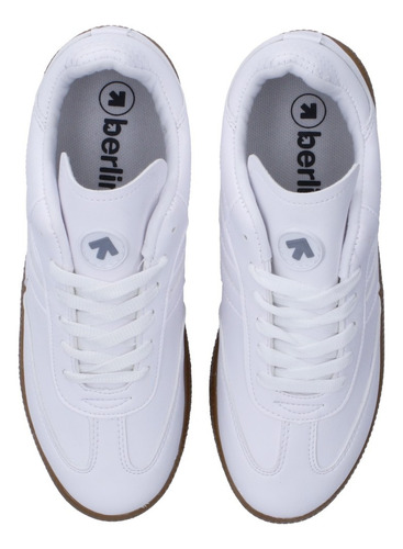 Tenis Casual Dama Berlin Blanco Con Cordones