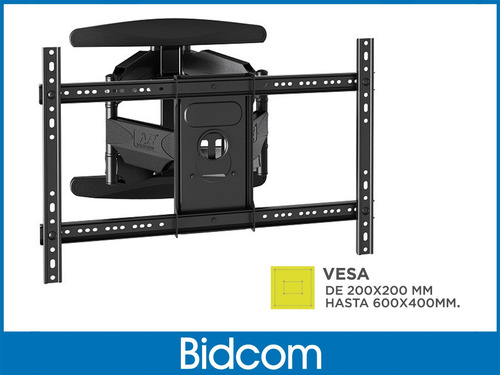 Soporte Tv Led Lcd Articulado Movil 70 Pulgadas 45 Kg Gadnic Color Negro