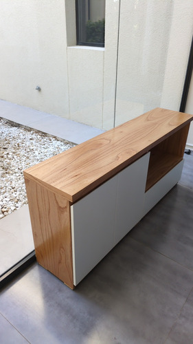 Rack Tv De Madera Alto Mueble - Estilo Y Funcionalidad Blanco