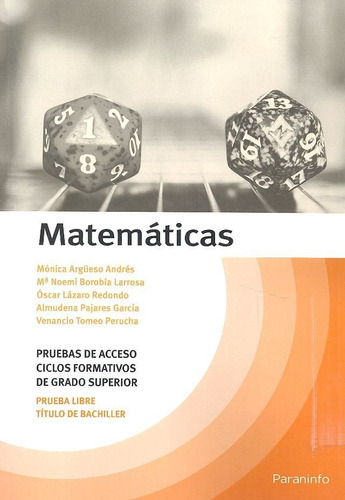 Matematicas. Temario Pruebas De Acceso A Ciclos Formativo...