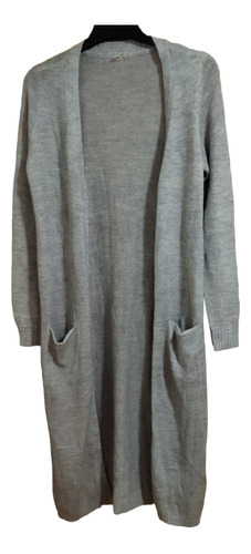 Sacon Cardigan Gris Larguito Nuevo Talla M 