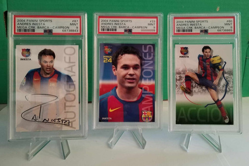 3 Tarjetas Andres Iniesta Psa 9 2004 Barcelona Megacracks