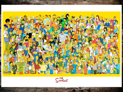 Poster Personajes Los Simpsons Spirngfield 47x32cm 200grms