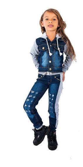 jaqueta jeans infantil mercado livre