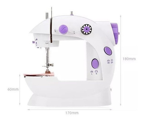 Imagen 4 de 7 de Mini Máquina Coser Portátil Automática 2 Velocid Pedal Coats