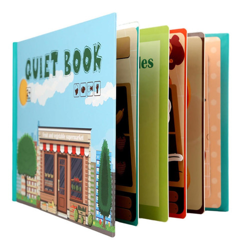 Montessori Quiet Book Paste Book Juego De Rompecabezas A