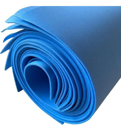 Placas Kit 10 Folha Eva Azul Royal Lavável Textura Homogênea