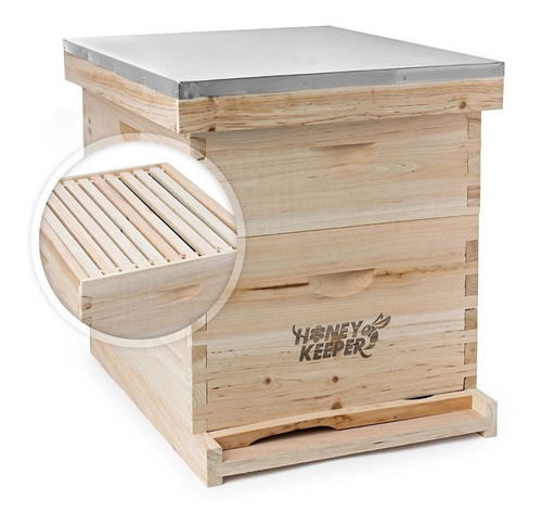 Kit Caja Colmena Completa 20marco Techo Metal Apicultura Abe