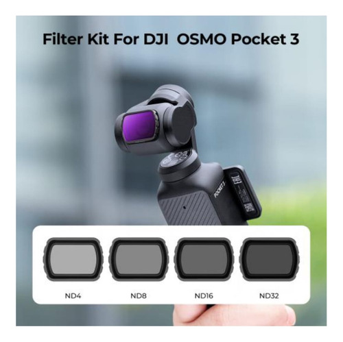 Filtro Nd4 Nd8 Nd16 Nd32 Para Dji Osmo Pocket 3 K&f Concept