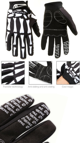 Imagen 2 de 7 de Guante Bicicleta Moto Fitness Touch Screen P / Celular Crazy