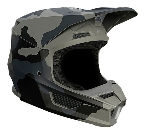 Capacete Motocross Trilha Fox V1 Mvrs Trev Camuflado