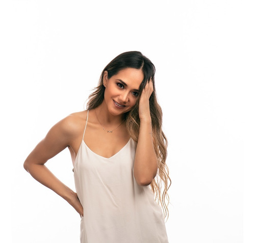 Imagen 6 de 10 de Juego Joyería Mujer Infinito, Collar Aretes Oro Rosa Luckyly