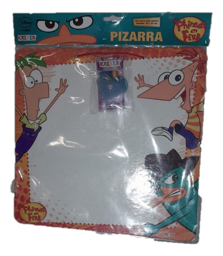 Pizarra Infantil Bifaz Personajes Kreker 22x24 + Ceras 