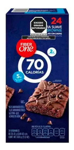 Barras Suaves Fiber One Sabor Chocolate Con Chispas 24 Pzas