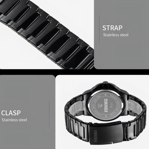 Relojes Digitales Impermeables De Acero Inoxidable Para Homb Color Del Fondo Negro/blanco