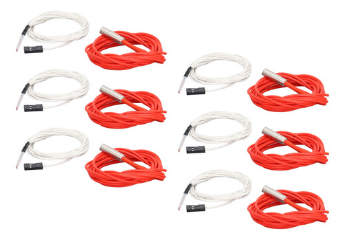 6 Cables De Termistor Con Terminal, 6 Varillas Calefactoras