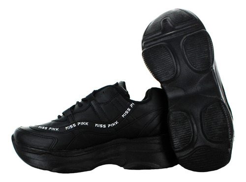 Imagen 5 de 8 de Miss Pink Tenis Casual Negro Para Mujer 80188