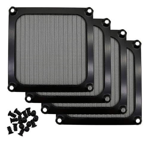 Ventilador 90mm 92mm Computer Fan Filter - 4 Pack (black)