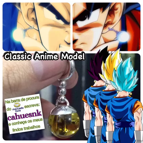 Brinco Potara Dragon Ball Verde ou amarelo Goku Black Zamasu Fusão