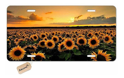 Amcove Girasoles Y Puestas De Sol De Placas De Aluminio Del 