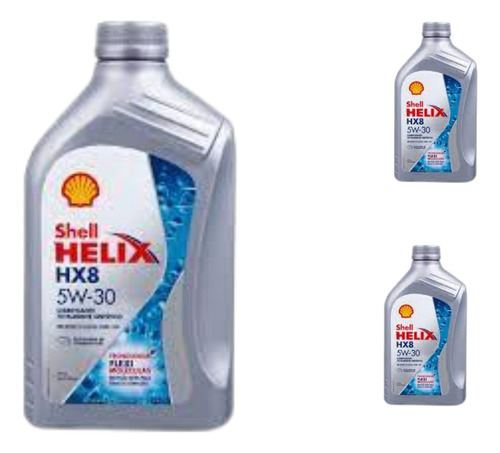 3 Litros Óleo Shell Helix Hx8 5w30 Sp Gf6 Sintetico