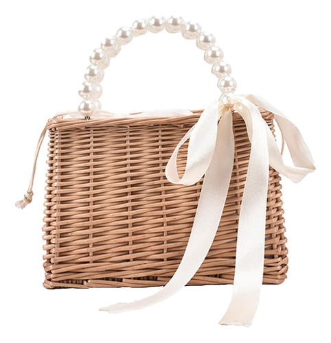 2 Bolso De Paja Tejido A Mano Cesta Bolso De Playa Chic