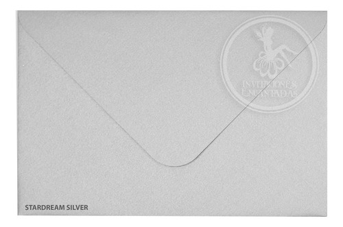100 Sobres Papel Aperlado Nacarado 140g - 15.5x20.5cm Color Plata Stardream Silver Liso