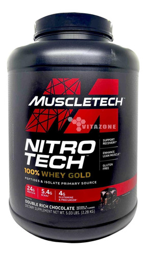 Nitrotech Whey Gold 5.03 Lbs Chocolate Muscletech.