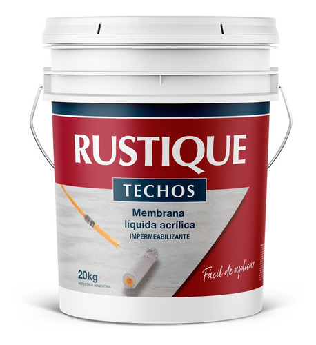 Rustique Membrana Liquida Techos Terrazas Sika 20 Kg Color Rojo Teja