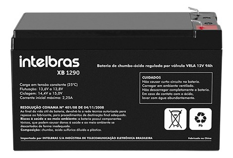 Bateria 12v 9ah Intelbras Xb 1290 (para Ups, Alarmas, Etc)