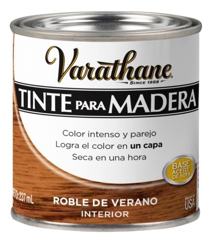 Tinte Para Madera Colores Clásicos 0,237 L Varathane Color Roble De Verano