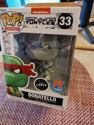 Funko Pop Donatello Chase Blanco Y Negro Tmnt Tortugas Ninja (Usado)