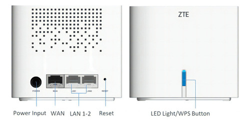 Roteador Mesh Zte Z1200 - 2,4/5 Ghz - 1200 Mbits/s - 2x RJ-45 de cor branca