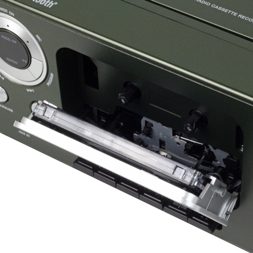 Studebaker Reproductor De Cd Estéreo Portátil Con Bluetooth, Radio Estéreo Am/fm Y Reproductor De Cassette/grabadora (verde Chipre)