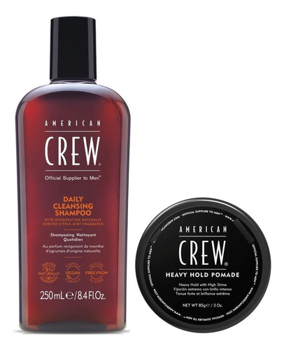 Shampoo Cabello Graso + Cera Heavy Hold Pomade American Crew