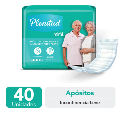 Apósito Plenitud Incontinencia Leve 1 Paquete 40 Un