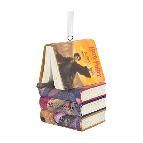 Adorno Navideño Harry Potter Colgante Resina Libros Apilados