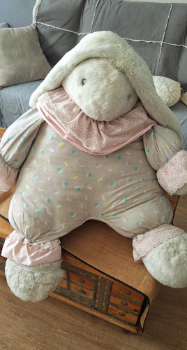 Muñeco Peluche Almohadon Infantil Coneja Gigante Liquido! Rosa Claro (Usado)