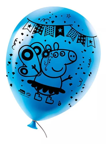 Paquete de Globos de Fiesta Peppa Pig - con Pancarta de Globos de Feliz  cumpleaños Rosa de 16 , Globos de Peppa de 35 y látex Mixto : :  Hogar y cocina