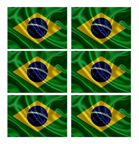 Imagem 1 de 1 de 6 Bandeiras Do Brasil + Frete Grátis + Envio Imediato