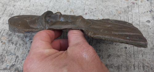 Antigua Figura Rostro En Bronce De Juan Domingo Perón (Usado)