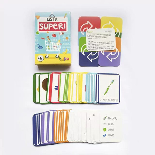 Juego De Mesa Cartas Lista Del Súper Categorizar Objetos