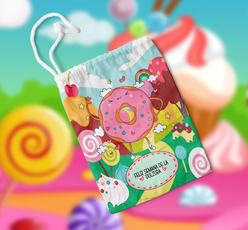 Diseños Bolsas Bolsitas Semana De La Dulzura Sublimación M68