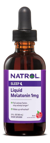 Natrol Melatonina Liquida 1 Mg | Rapida Absorción | 60 Ml