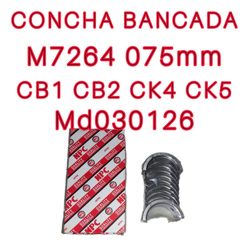 Concha Bancada M7264/075mm Mitsubishi Cb Ck Lancer Signo 