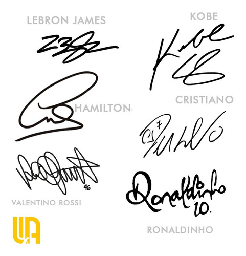 Firma Vinilos Autoadhesivos 2x1 Maradona Messi Senna Jordan